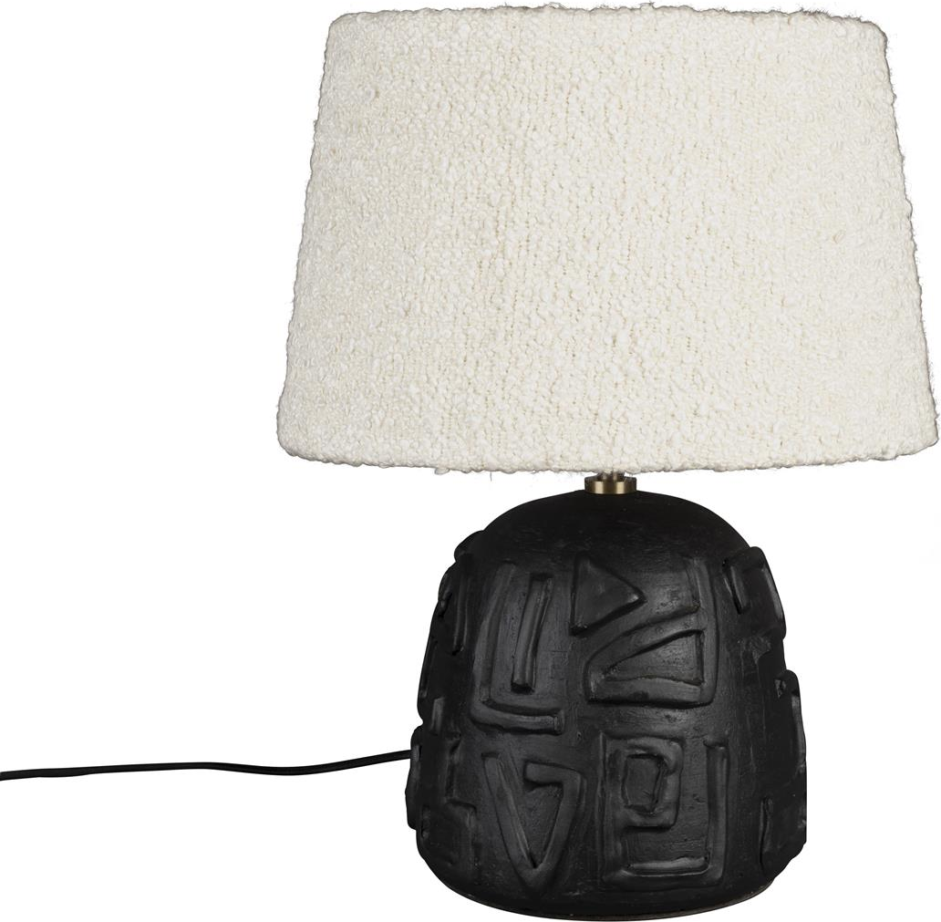 Bordlampe Renzo fra Dutchbone - Elegant Keramik & Bouclé