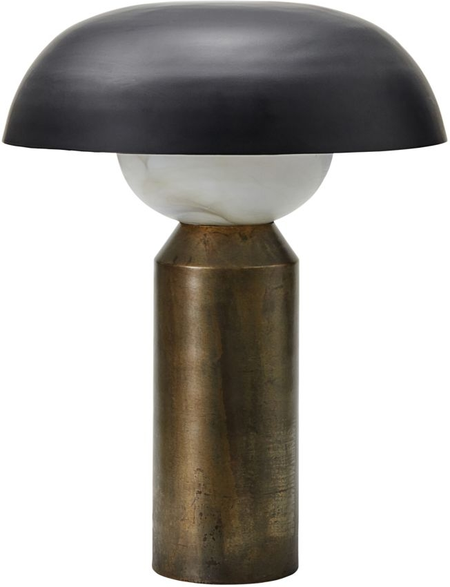 Bordlampe House Doctor Big Fellow Antik Messing Glas ø41   H55 Cm