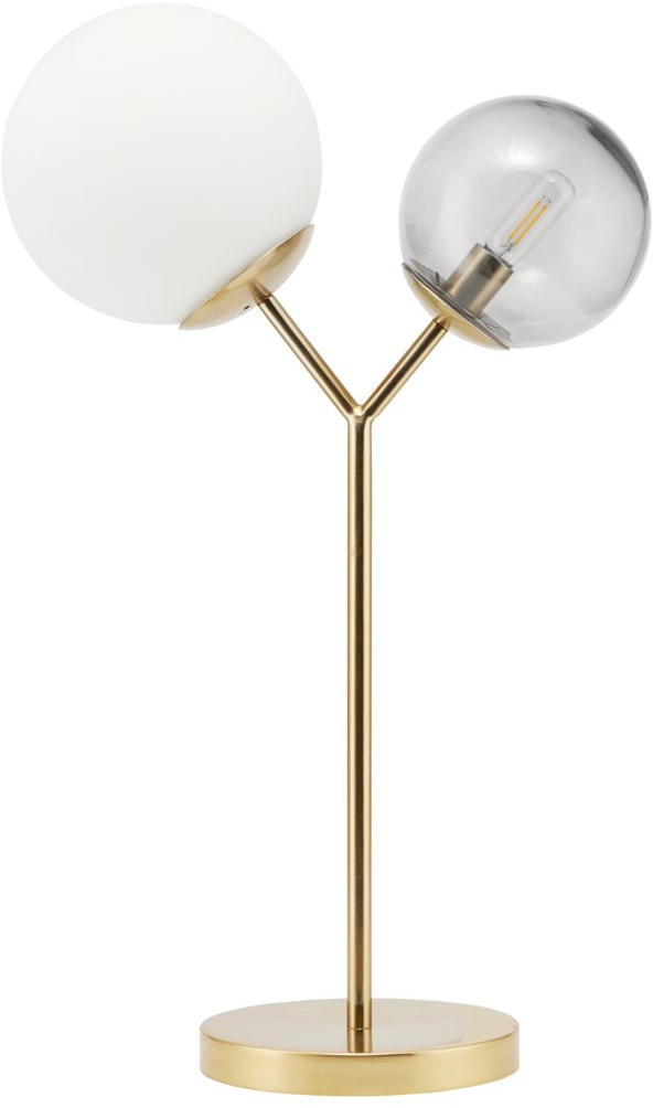 Elegant bordlampe med dobbelte glaskupler fra House Doctor