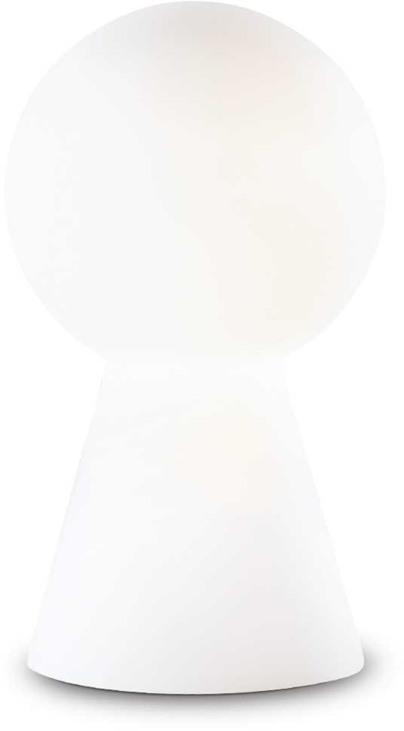 Bordlampe Ideal Lux Birillo Hvid Glas ø17     H30 Cm E27 Ip20