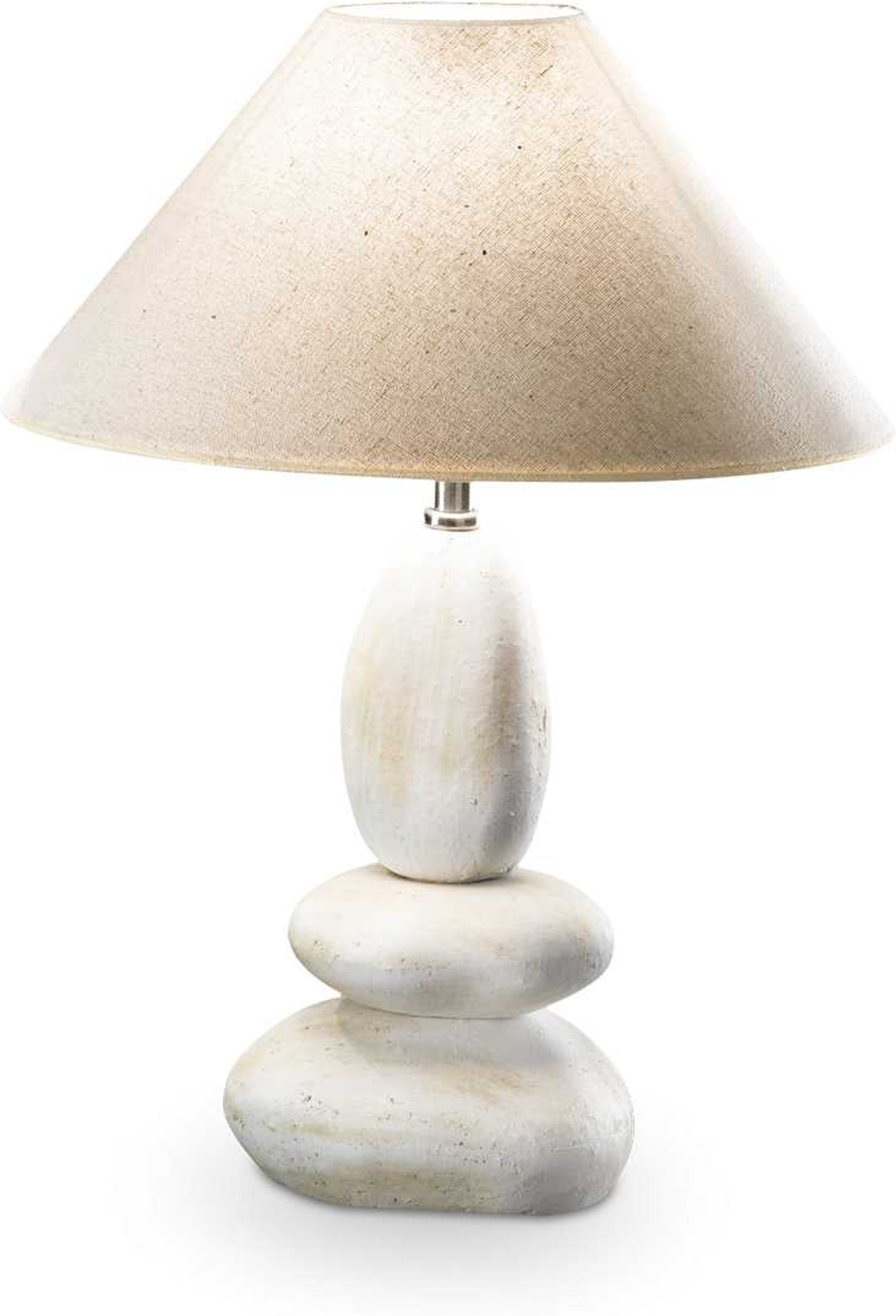 Håndlavet keramik bordlampe med beige skærm – Dolomiti