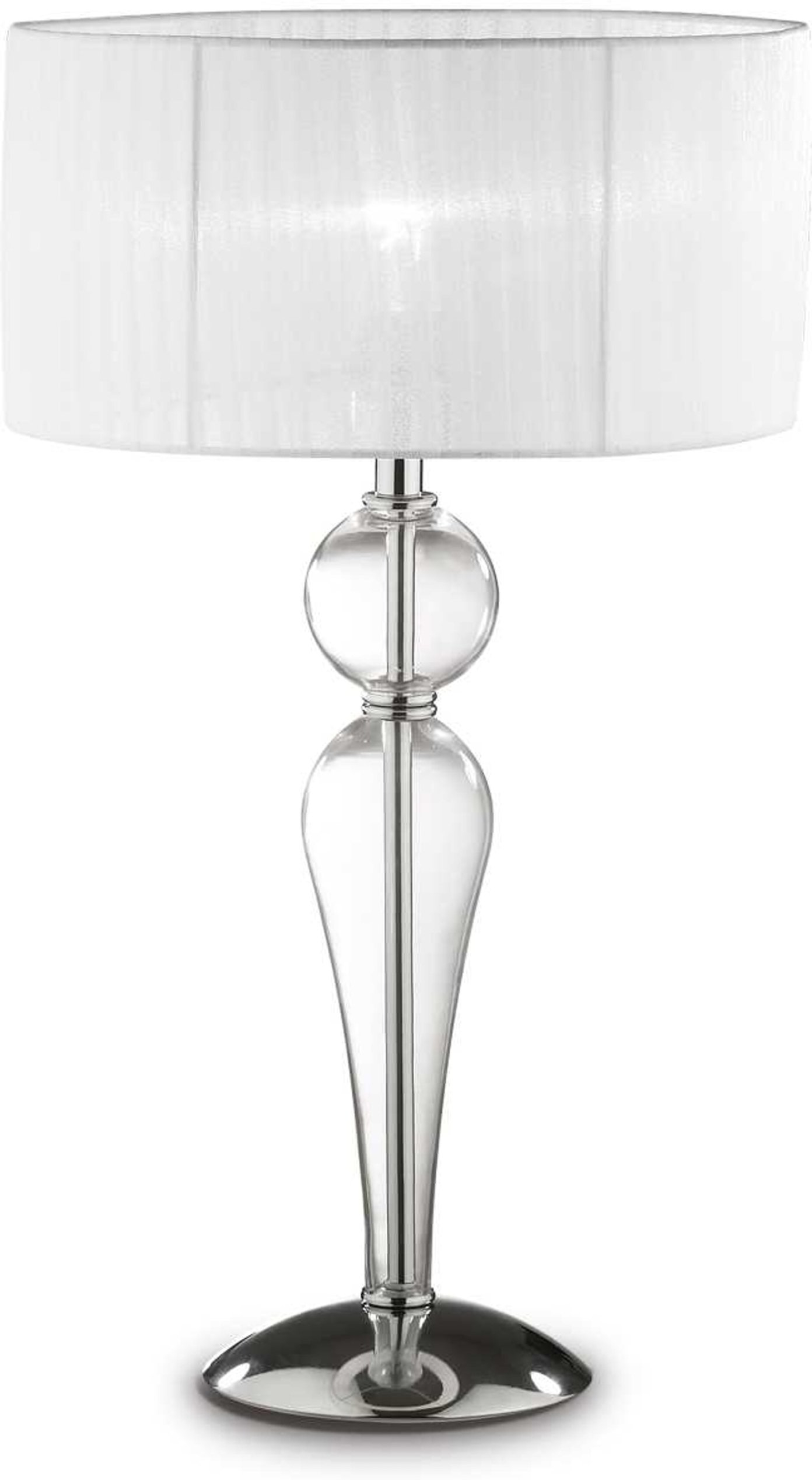 Elegant Bordlampe i Glas og Krom – Duchessa Model