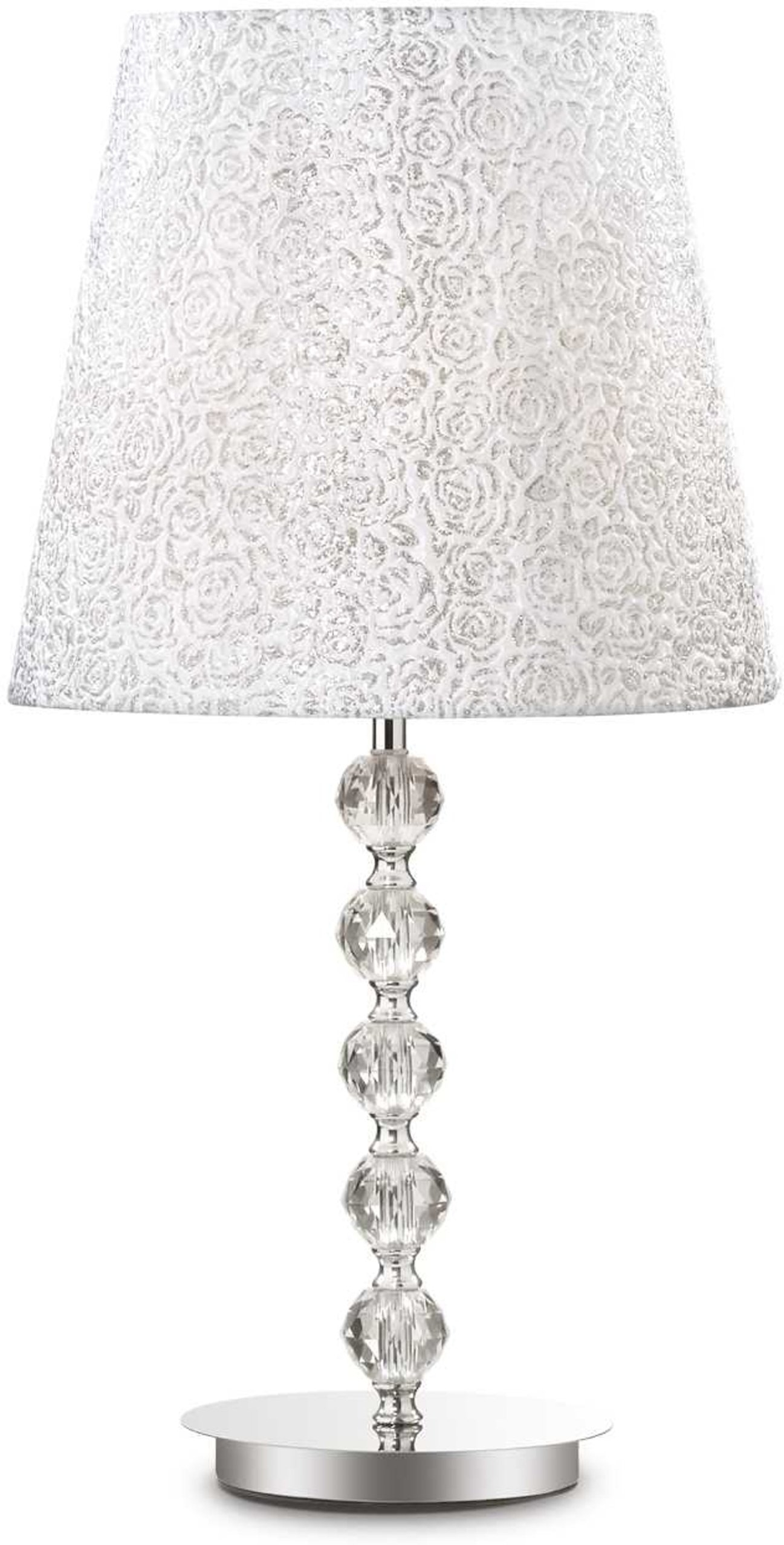 Elegant Bordlampe Le Roy i Krom med Krystaller - Tilbud!