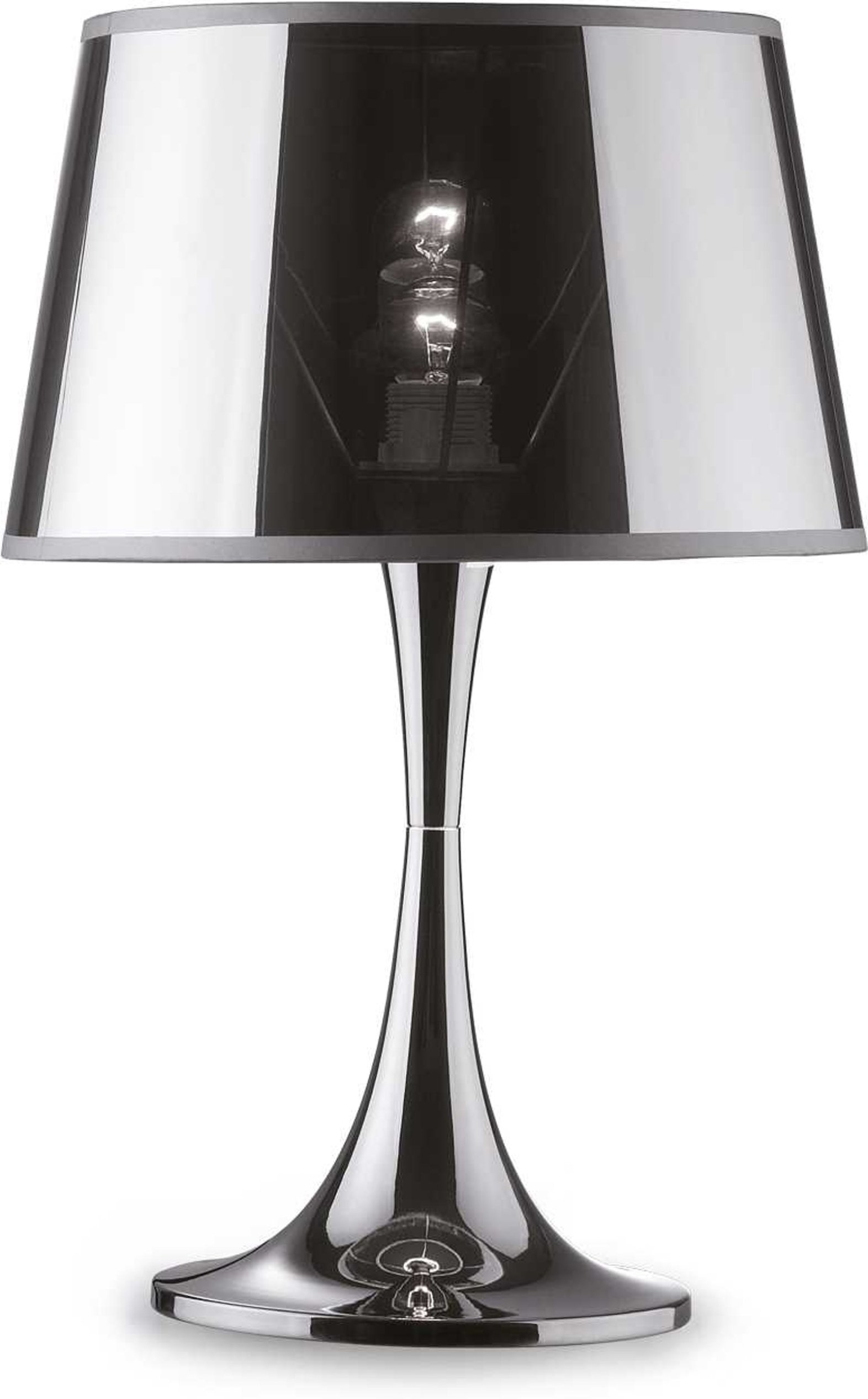 Bordlampe Ideal Lux London Krom ø32ã H48   Cm Metal Og Plast