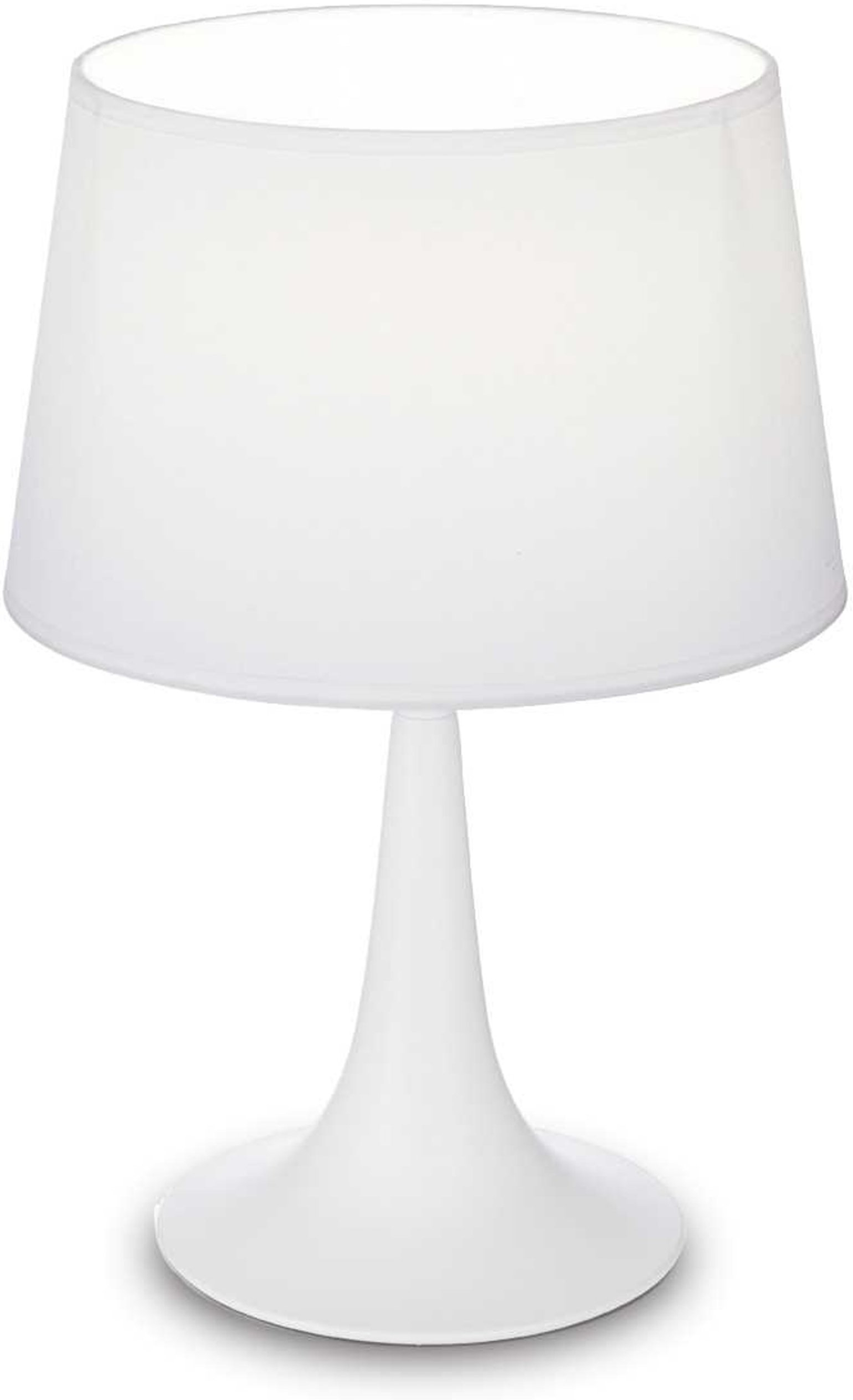 Bordlampe Ideal Lux London ø23 5xh36   Cm Metal Stof Hvid