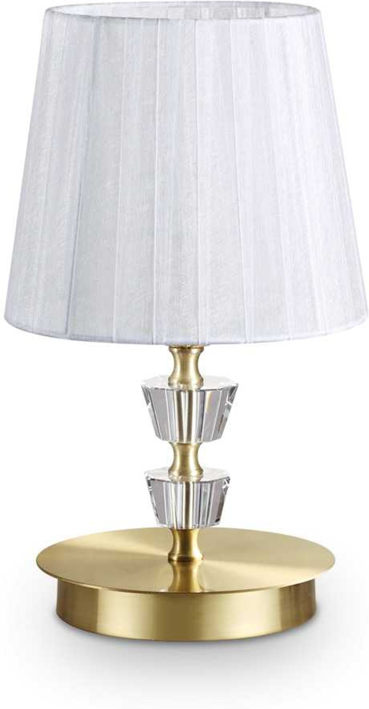 Elegant bordlampe i messing og glas fra Ideal Lux