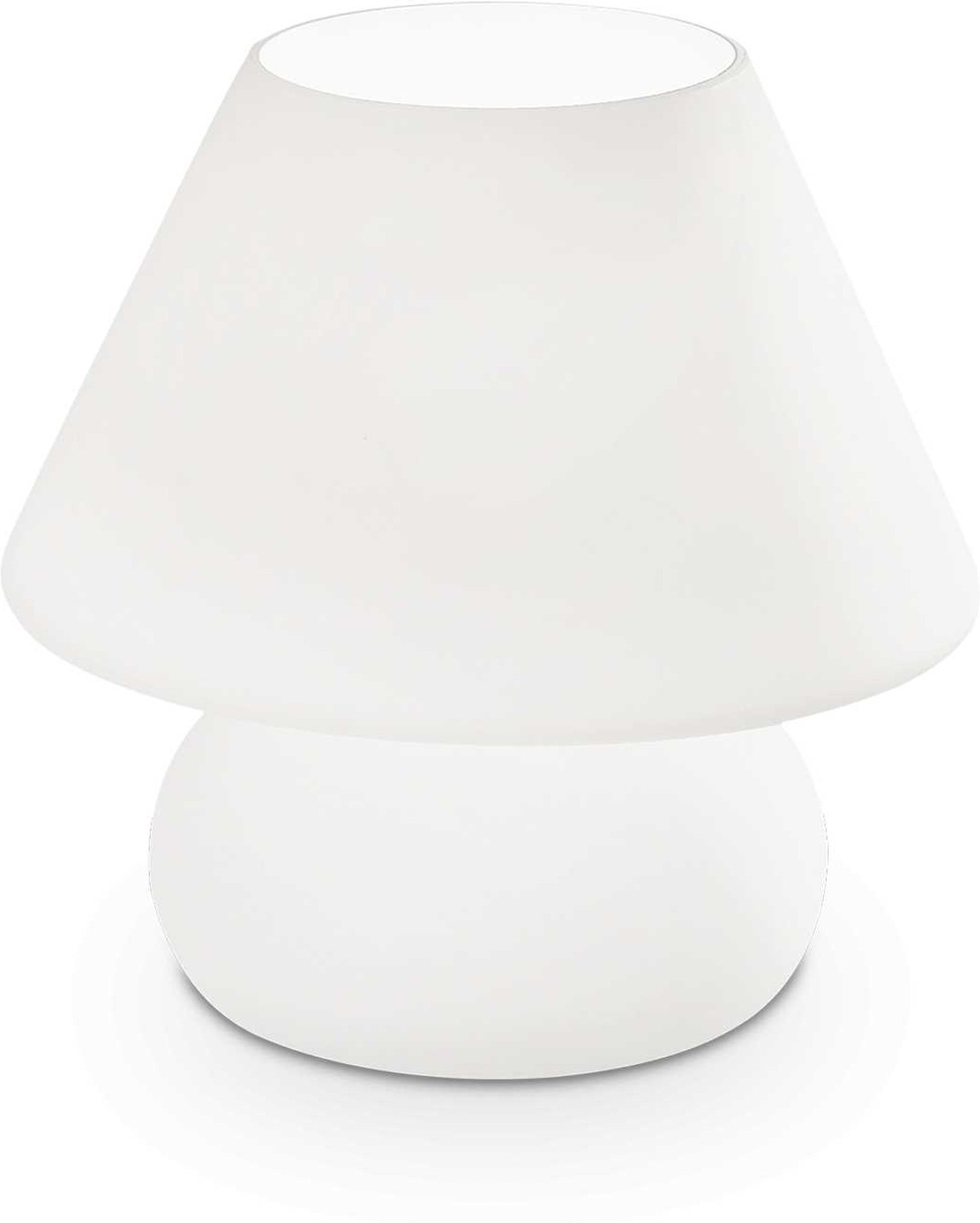 Elegant bordlampe i hvidt glas fra Ideal Lux - Stilfuld belysning