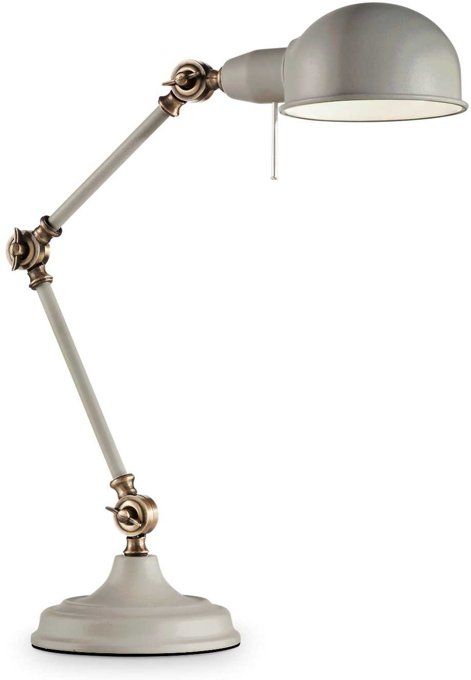 Bordlampe Ideal Lux Truman Grå Metal Justerbar H40   L17   Cm E27