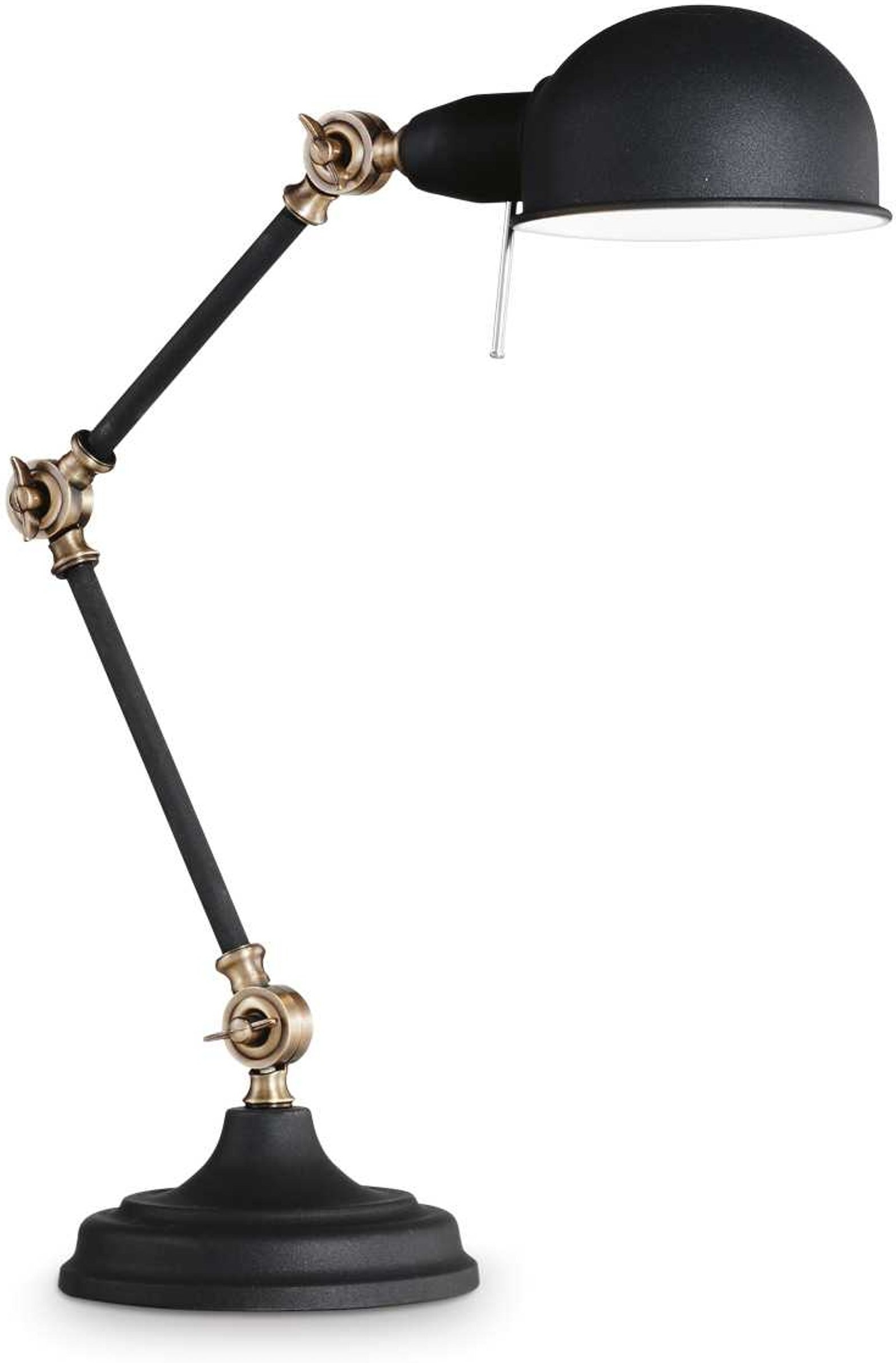 Bordlampe Ideal Lux Truman Sort Metal Med Justerbar Arm H40   L17   Cm E27