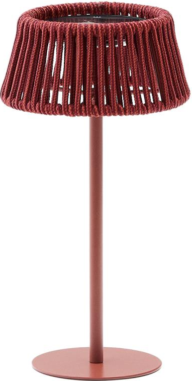 Bordlampe Kave Home Aldet Genopladelig Bærbar Led Med Solpanel Ip44 Terracotta H30xø16 Cm