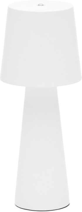 Bordlampe Kave Home Arenys   Hvid Metal  Ip54-beskyttelse  Integreret 2w Led  Bærbar  Justerbar Lysstyrke  Op Til 15 Timers Lys
