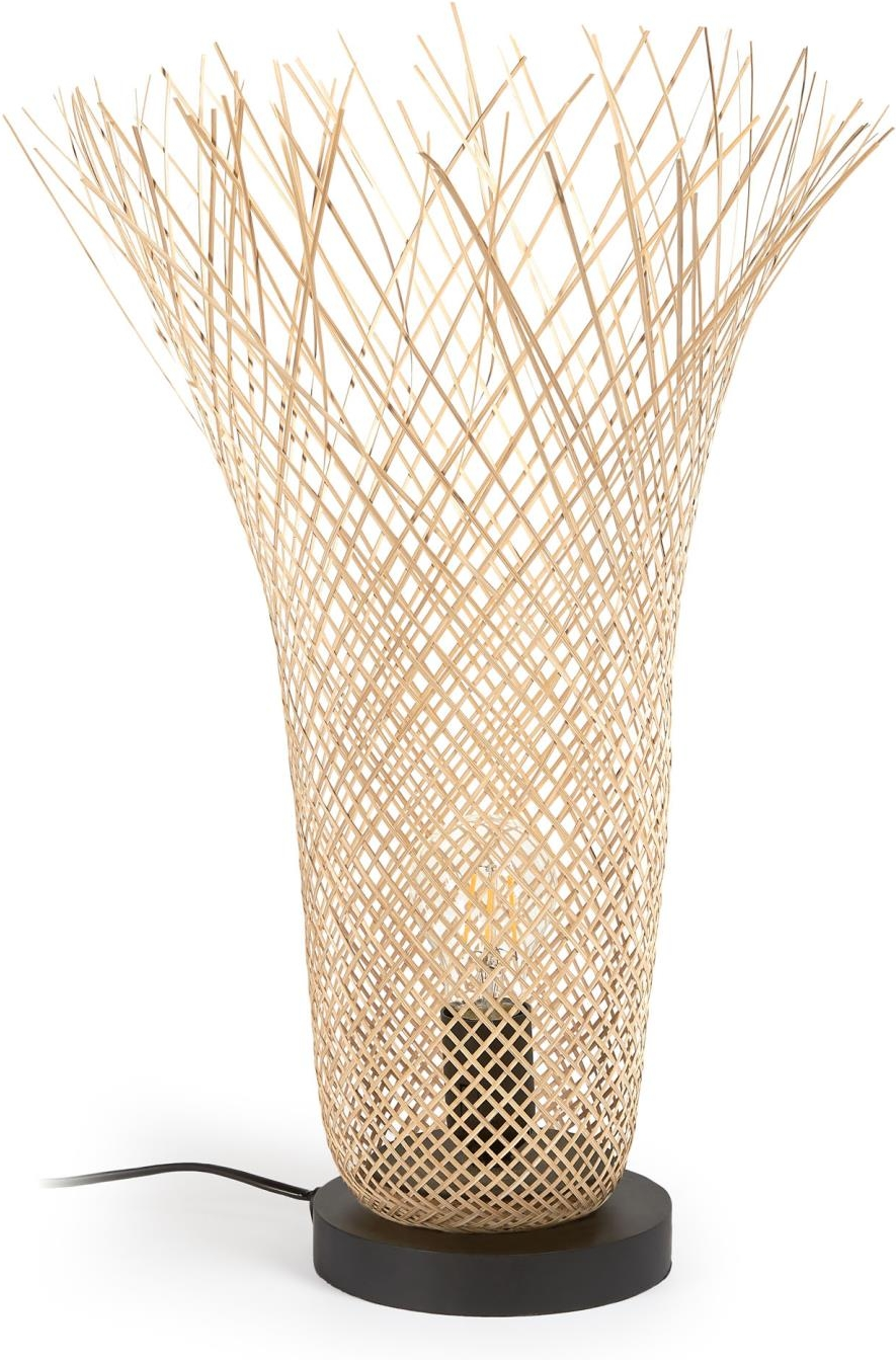 Bordlampe Kave Home Citalli Naturlig Bambus   Rustik Kolonial Stil H50xb26 Cm