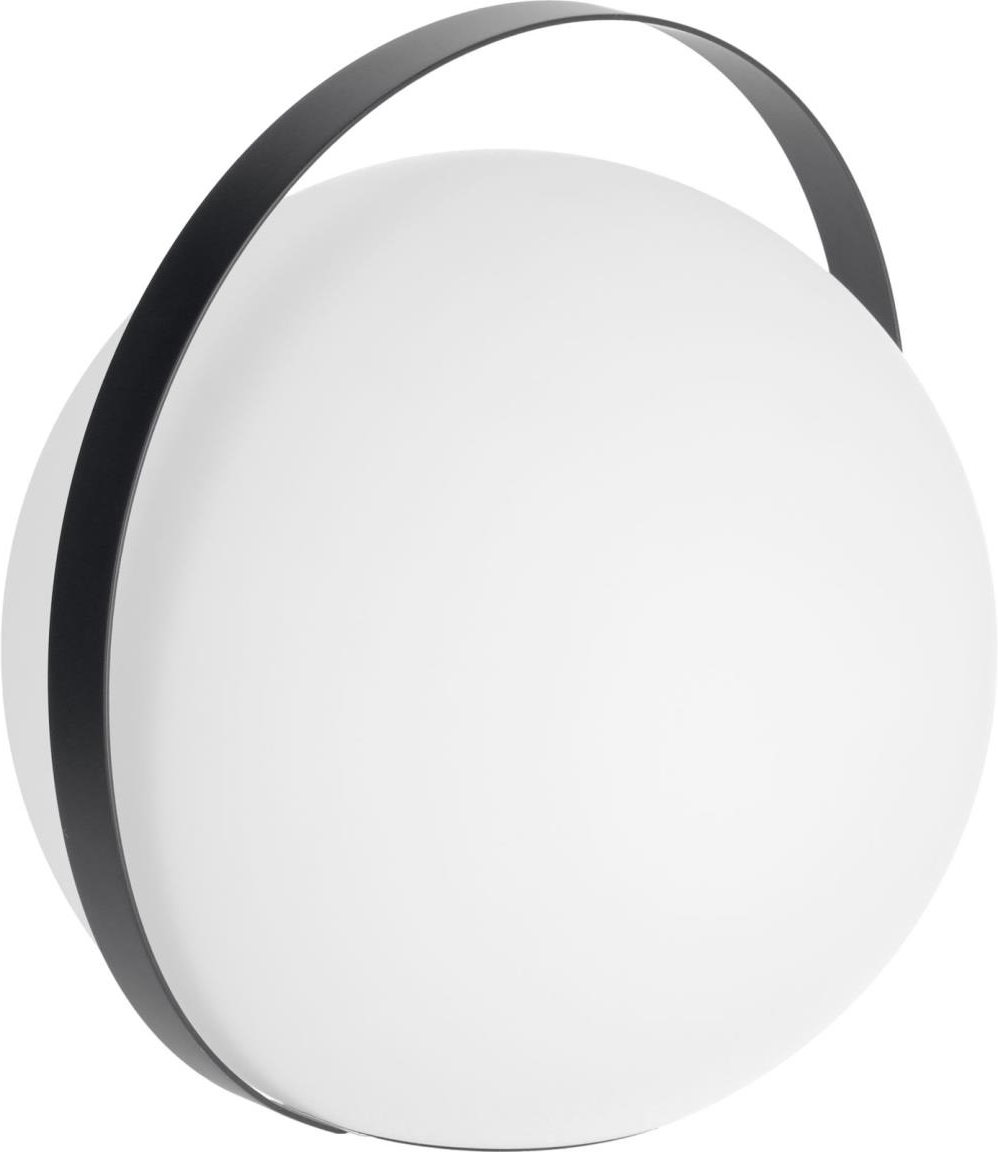 Bordlampe Kave Home Dinesh Nordic Led Med Dæmper Og Usb  Sort Hvid  H33xb30xl34 Cm