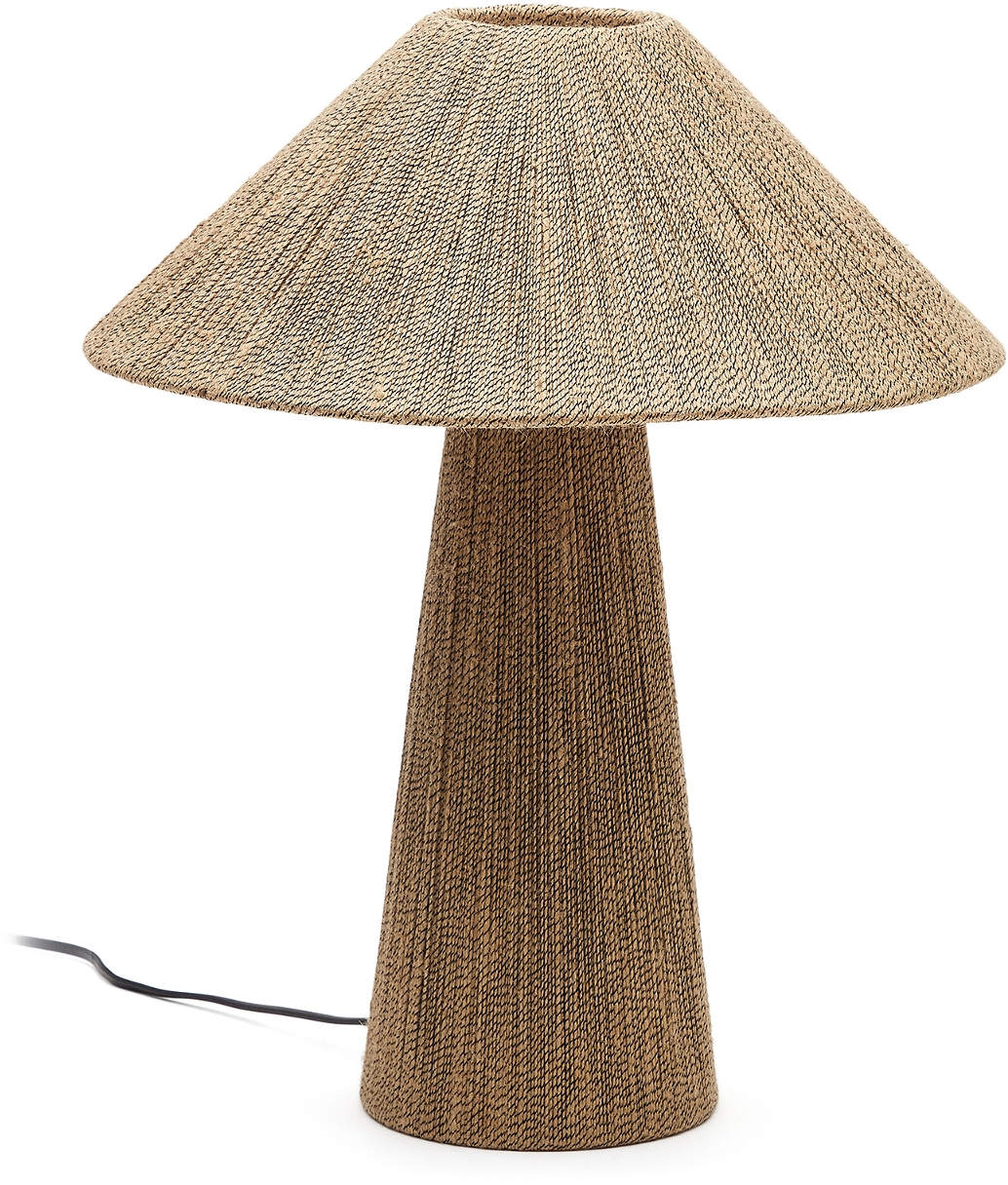 Rustik Bordlampe Kave Home Renee i Jute og Jern