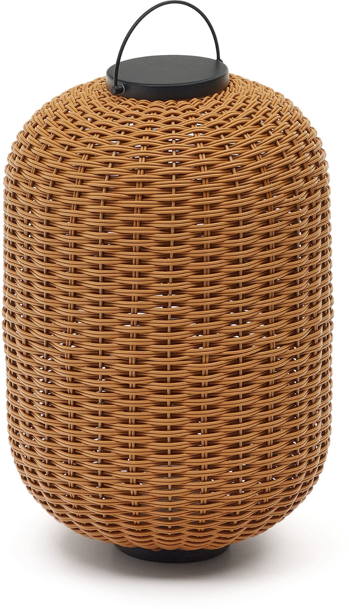Genopladelig bordlampe i polyrattan – Saranella tilbud!