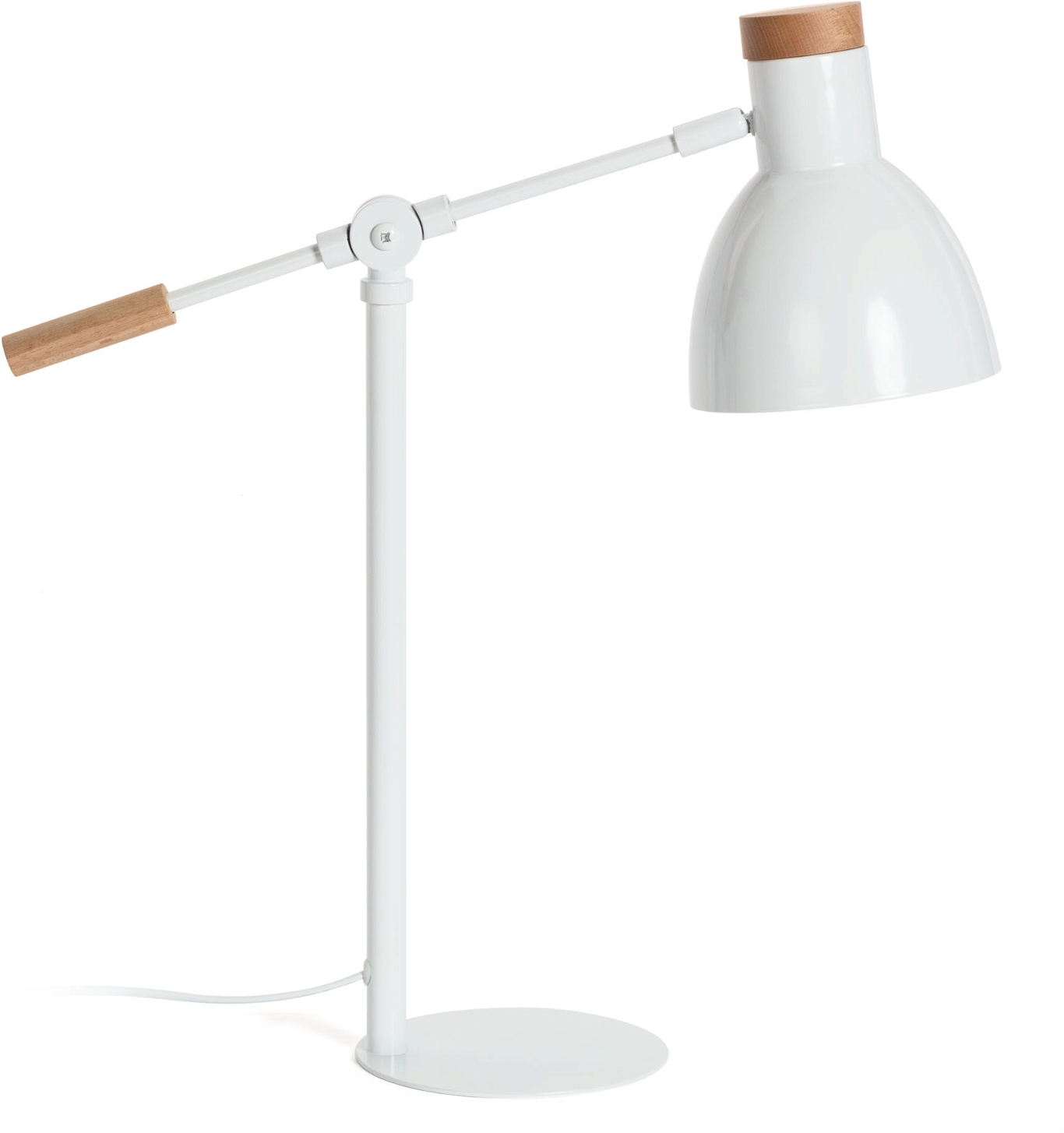 Bordlampe Kave Home Scarlett - Nordisk Design i Hvid Stål