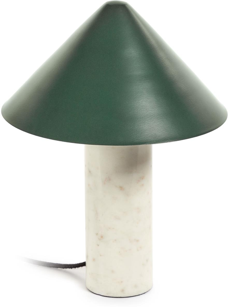 Elegant Bordlampe Kave Home Valentine - Grøn Metal & Marmor