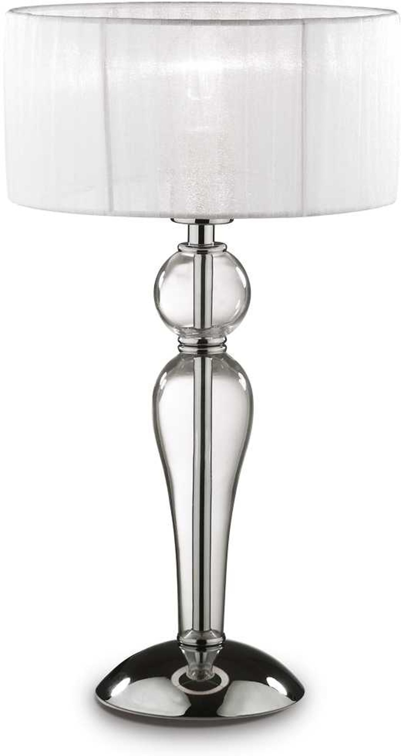 Elegant Bordlampe Duchessa i Krom og Glas - Tidsløst Design