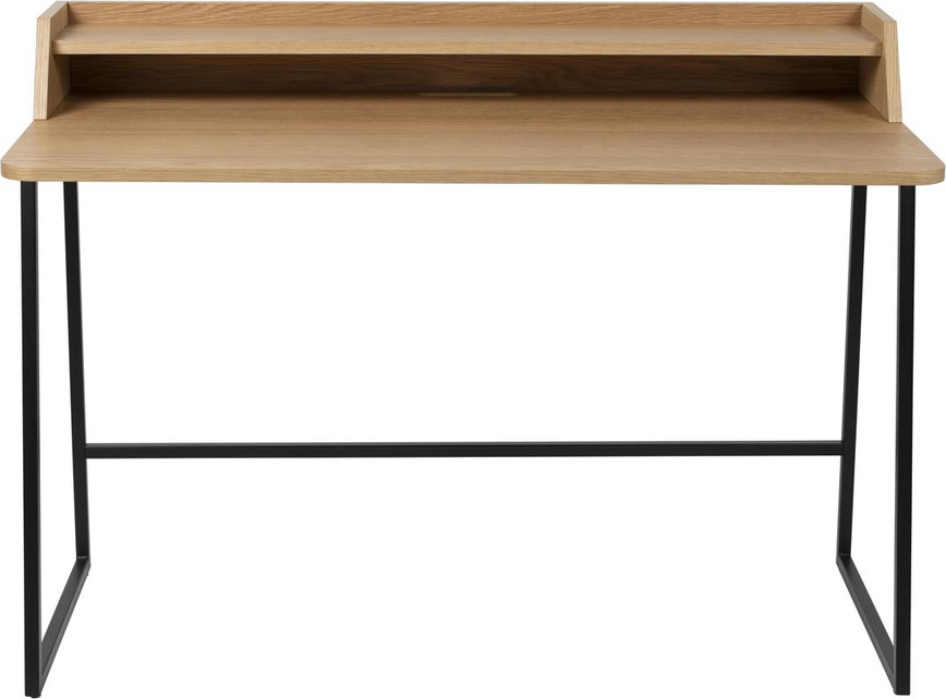 Bordlampe Studio White Giorgio Nougat Egetræsfiner Sort Metalbase H88 Cm Bordplade 120ã 60 Cm