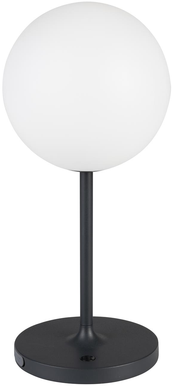 Bordlampe Studio White Hub Batteridrevet Dimbar Indendørs Med Usb-opladning Offwhite Sort ø15   H33 Cm