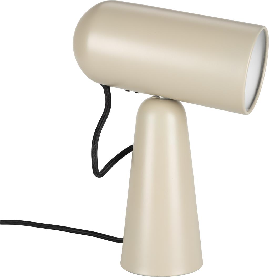 Bordlampe Studio White Vesper Lysgrå Jern   Minimalistisk Indendørslampe Med Vippbar Skærm Og E27-fatning