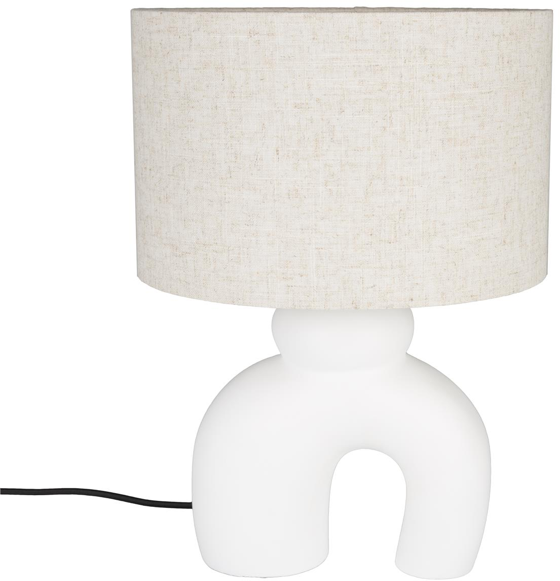 Bordlampe Zuiver Bibi ø30ã H41   Cm   Offwhite Beton Og Hør
