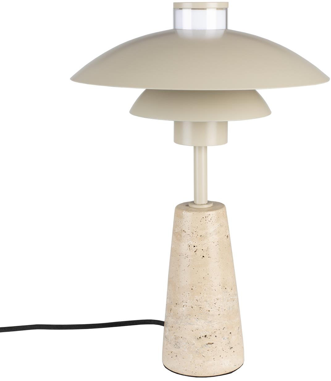 Bordlampe Zuiver Cole i Lysgrå Travertin - Dæmpbar LED