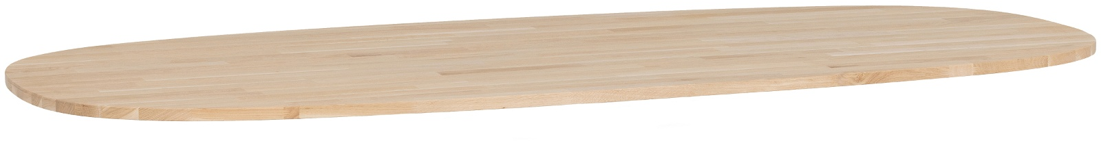 Oval Bordplade i Ubehandlet Egetræ fra Woood Tablo 220x90 cm