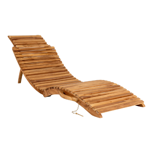 Bornholm Solvogn   Teak Liggestol