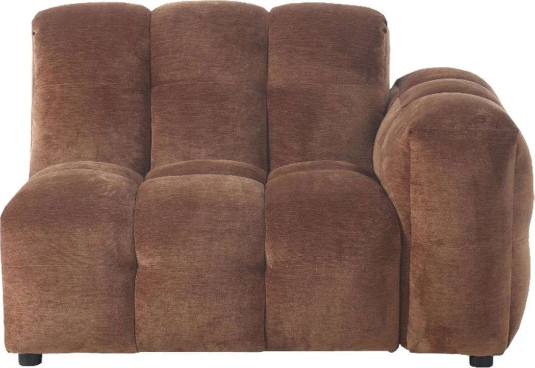 Byg-selv Modulsofa Dutchbone Element Valnødbrun Polyester H84ã B132ã L102 Cm