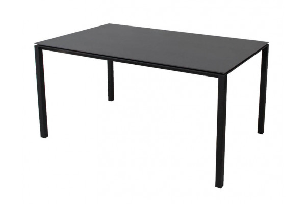 Cane-line Pure Havebord 90x150 Cm Lavagrå Sort Bordplade