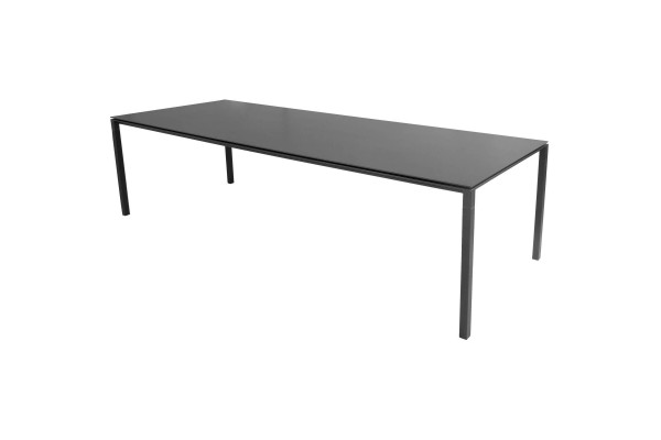 Cane-line Pure Havebord 100x280 Cm Lavagrå   Sort Bordplade