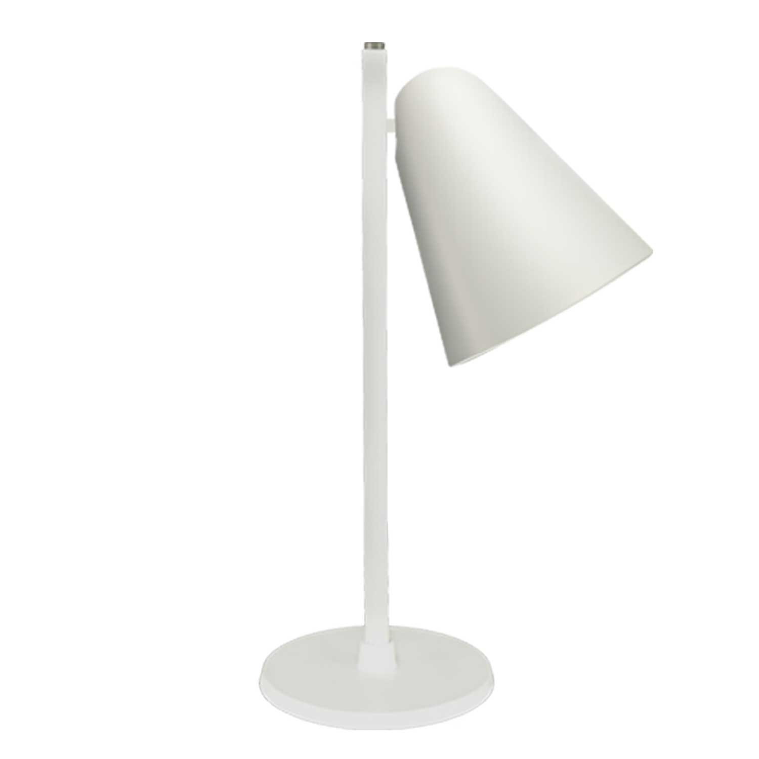 Capelo Hvid Bordlampe Af Genbrugsmetal   Vækstlys Led