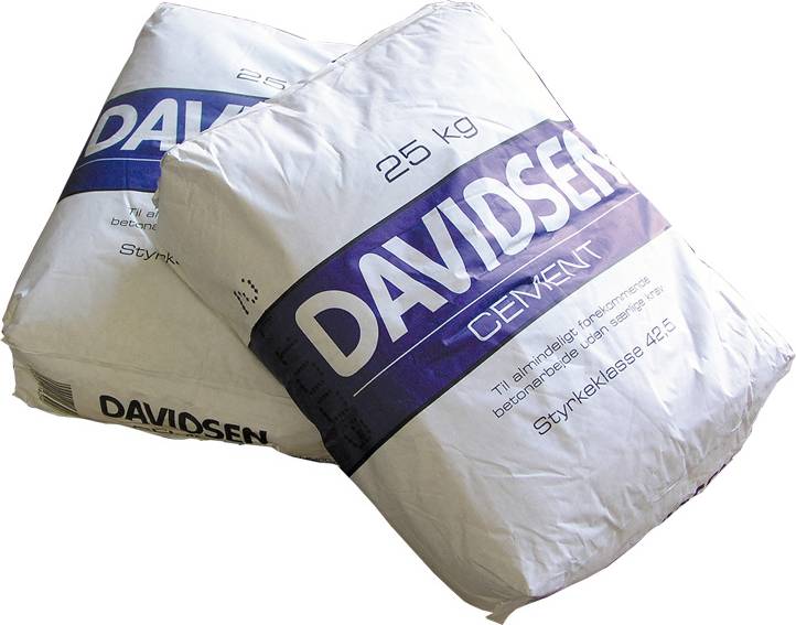 Cement 42    42 Sække   25 Kg  1050 Kg