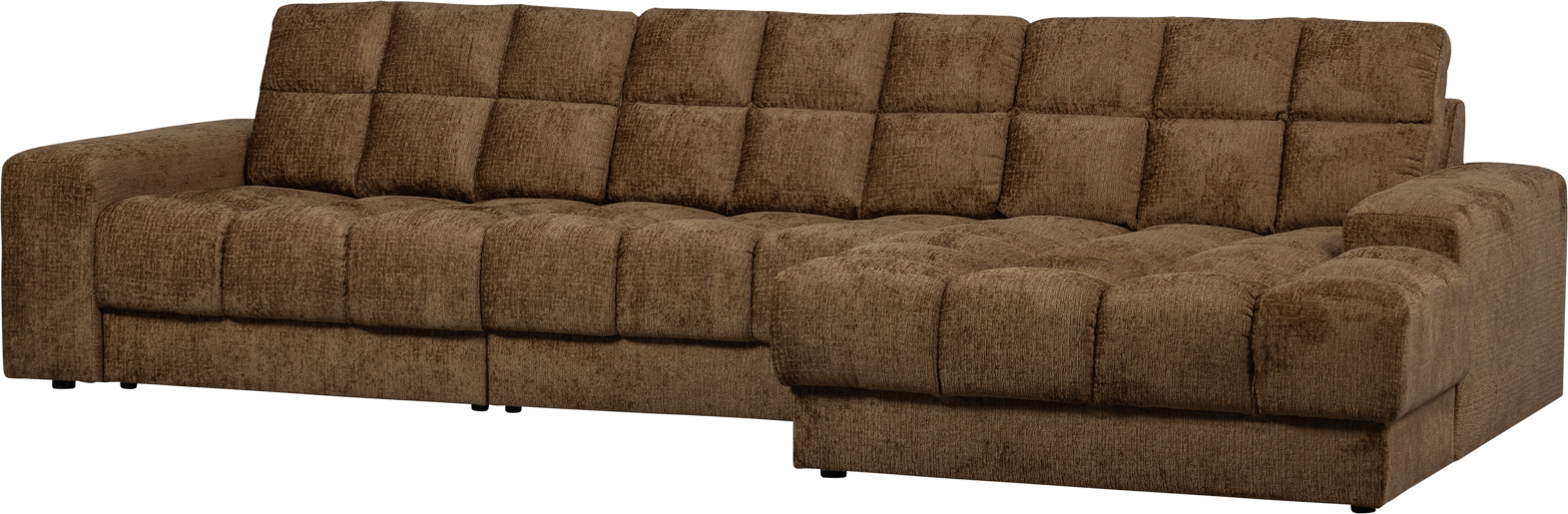 Chaiselong Loungesofa i Messingfarvet Velour - Woood Second Date