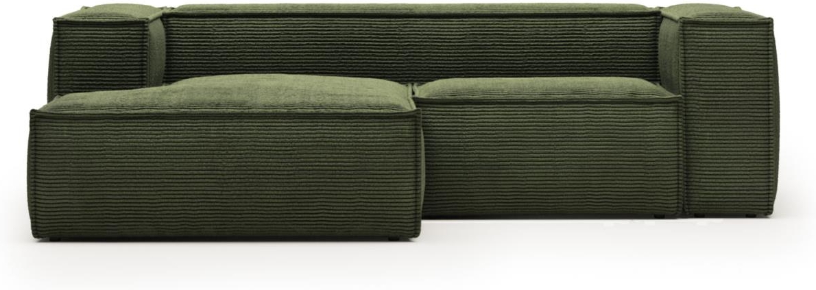 Kave Home Blok Chaiselong Sofa - Grøn Venstrevendt Design