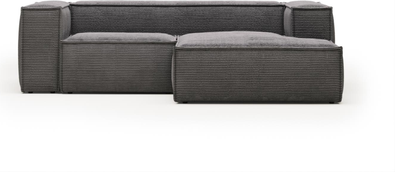 Elegant Grå Højrevendt Chaiselong Sofa fra Kave Home