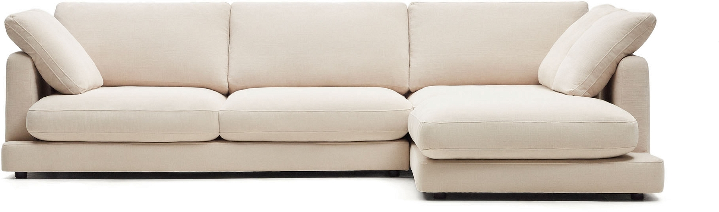 Chaiselong Sofa Kave Home Gala - Højrevendt Beige 300x193 cm