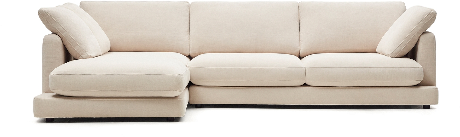 Chaiselong Sofa Kave Home Gala Venstrevendt Beige Tilbud