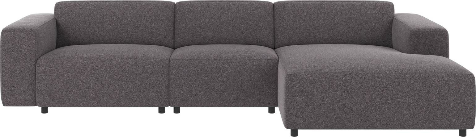 Chaiselong Sofa Rowico Willard Højrevendt Mørkegråt Brenda 18 Stof