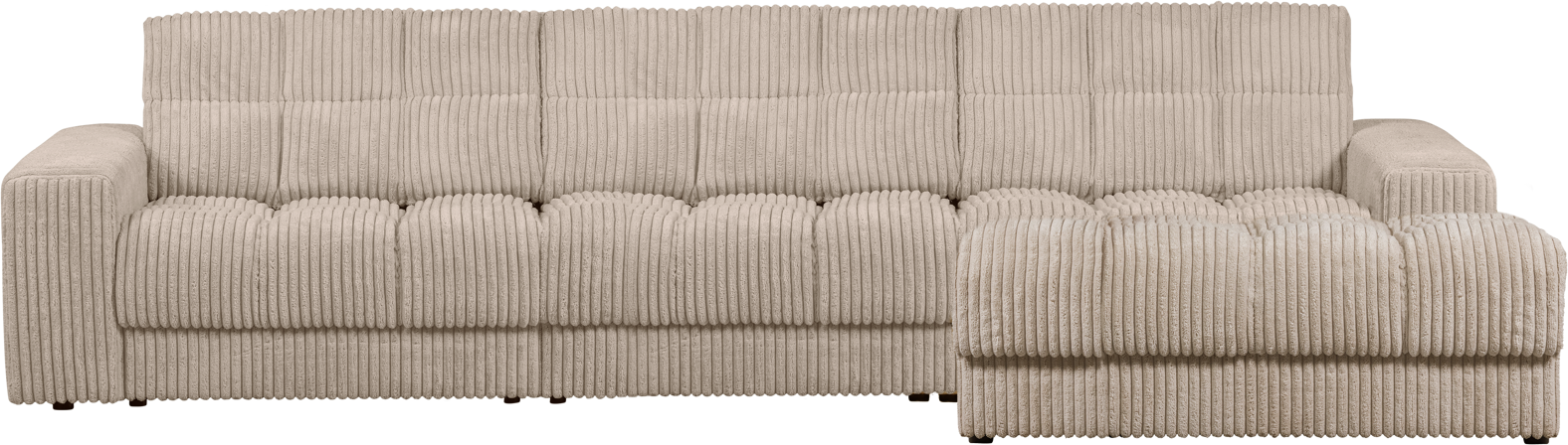 Chaiselong Sofa Woood Second Date - Højrevendt Fløjl