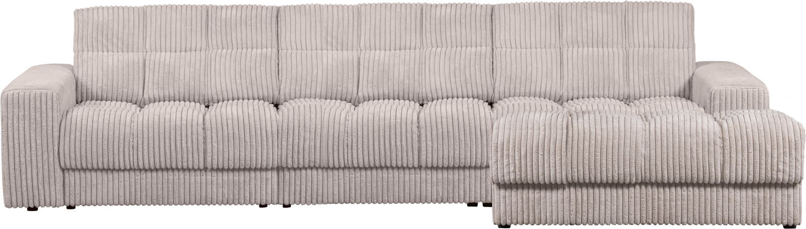 Højrevendt Chaiselong Sofa i Naturligt Fløjl fra Woood