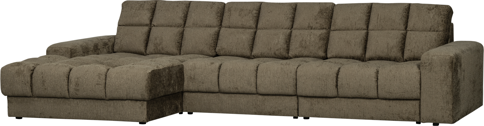 Venstrevendt Chaiselong Sofa i Grøn Velour - Second Date