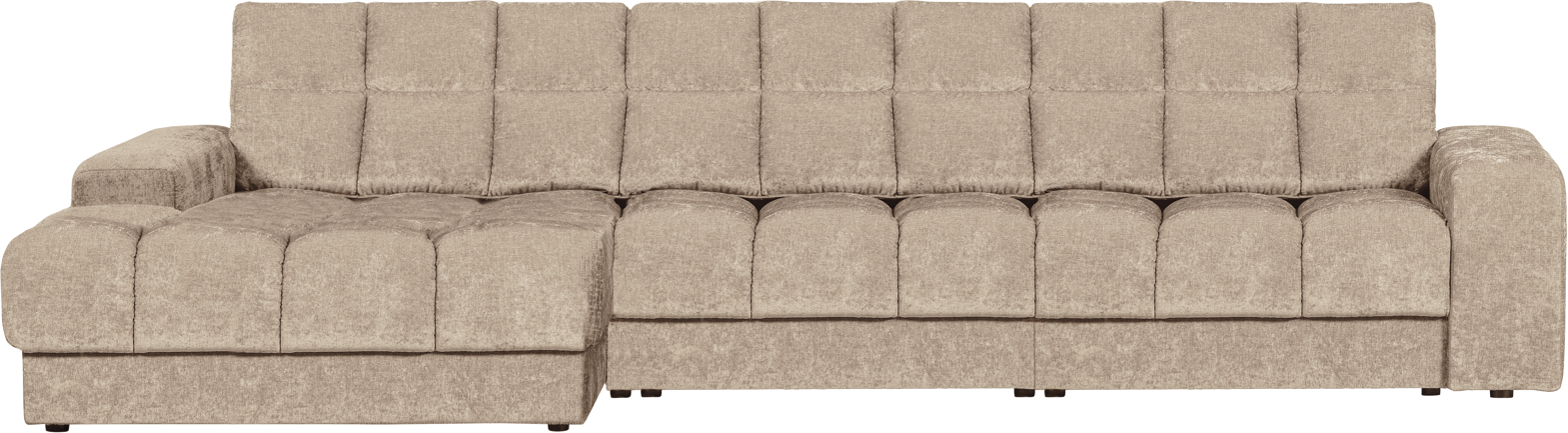 Chaiselong Sofa Woood Second Date Venstrevendt Nougat 316 cm