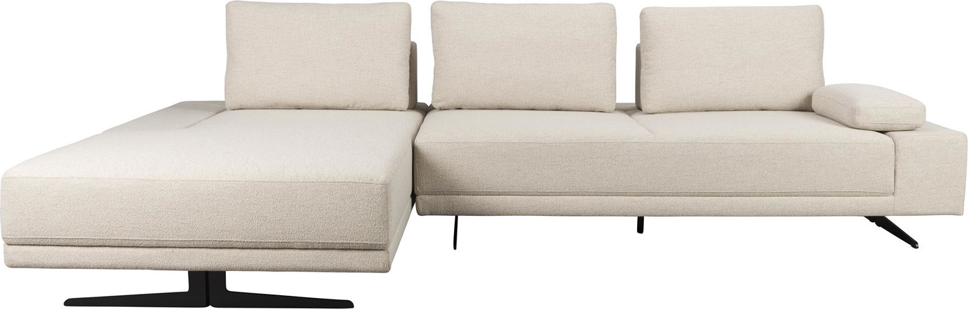 Chaiselongsofa Dutchbone Shelly - Venstrevendt, Lysgrå Stil