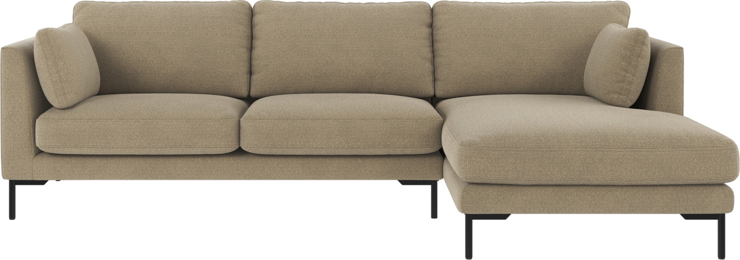 Chaiselongsofa Højrevendt Rowico Corwin -personers Mørk Beige Rita 270ã 160 Cm