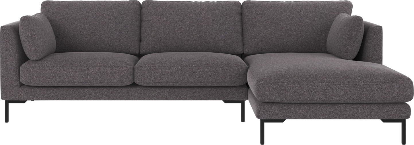 Chaiselongsofa Rowico Corwin Højrevendt Loungesofa Mørkegrå Brenda Stof 270x160 Cm