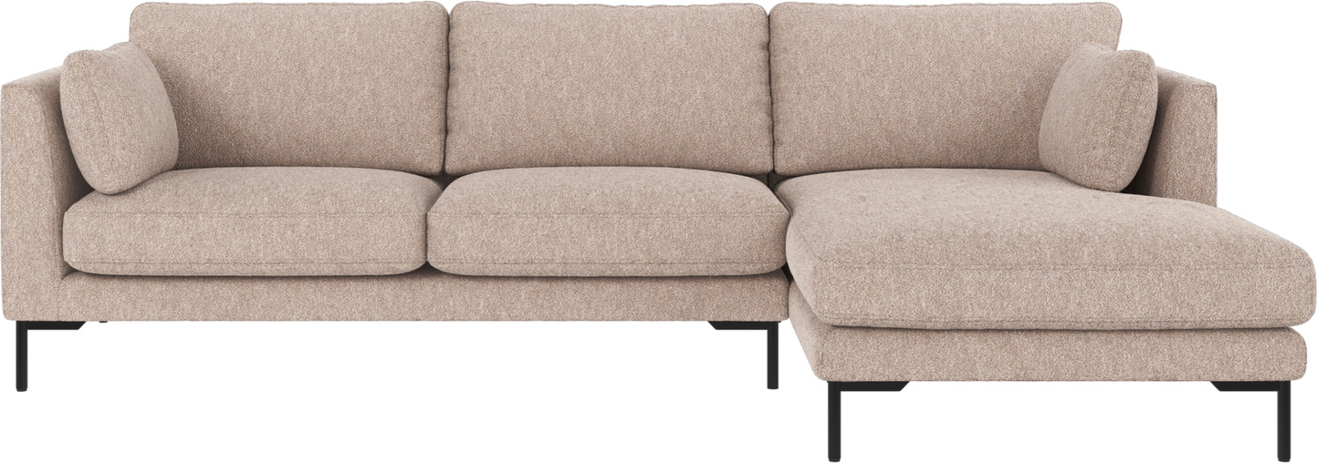 Chaiselongsofa Rowico Corwin Højrevendt -personers Lysebeige Alice 01 Stof B270ã D160 Cm