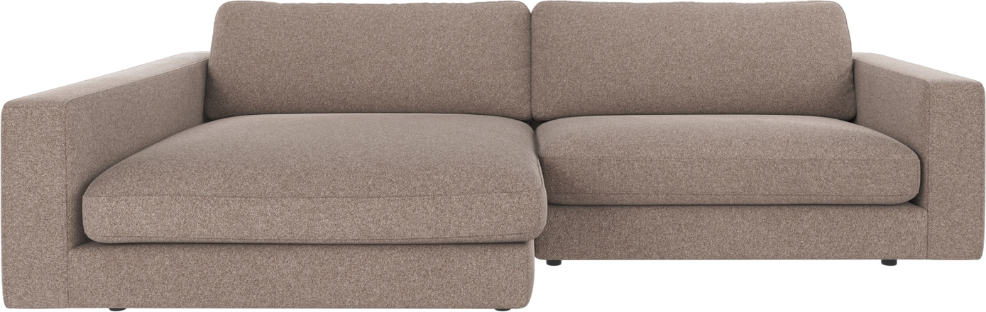 Chaiselongsofa Rowico Duncan Venstrevendt Beige Brenda-stof Med High Resilience Koldskum Og Nozag Zigzagfjedre B258xd150xh78 Cm