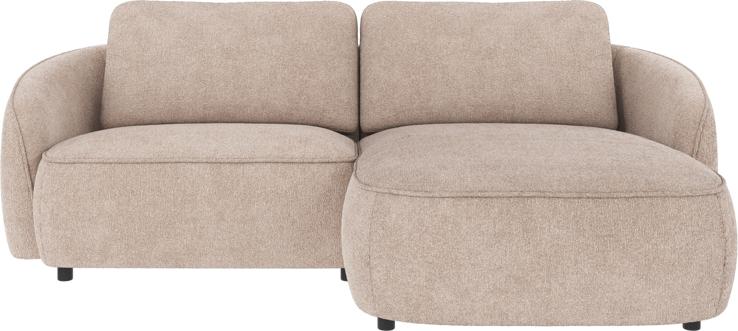 Chaiselongsofa Rowico Norris Greg   Lysebeige Stof Højrevendt H80xb226xd162 Cm